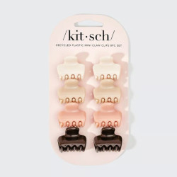 KITSCH recycled mini plastic clips 8pc set