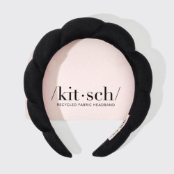 KITSCH recycled fabric puffy headband black 1PC