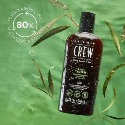 AMERICAN CREW 3-in-1 Arbre de thé shampoing, après-shampoing & gel douche 250ml