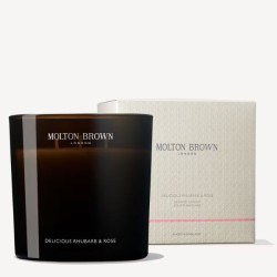 Molton Brown bougie de luxe Rhubarb et Rose 600g