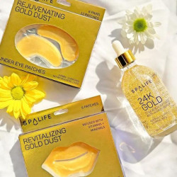 Spalife Masques rajeunissants pour les yeux à la poussière d'or, 6 paires