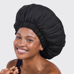 Kitsch Bonnet ajustable Satin Sleep XL - Noir