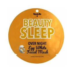 spalife Masque facial en tissu infusé au blanc d'œuf Beauty Sleep Overnight