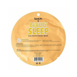 spalife Masque facial en tissu infusé au blanc d'œuf Beauty Sleep Overnight