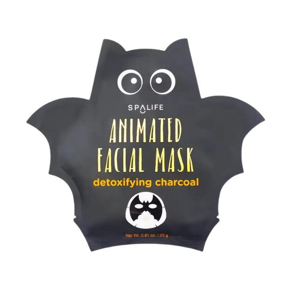 spalife Masque facial au charbon détoxifiant Masque de chauve-souris animé d'Halloween