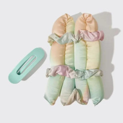 KITSCH XL Satin heatless styling & flat lay claw clip, 4pc set