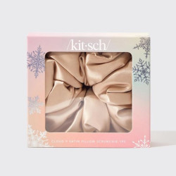 Coussin Holiday Cloud 9 en satin Scrunchie 1 pièce - Champagne