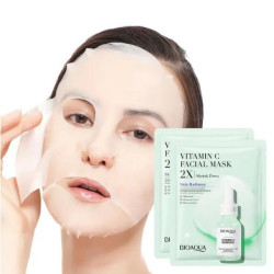 BIOAQUA Vitamin C 2X Shrink Pores Face Sheet Mask