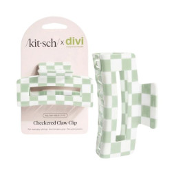 Kitsch X Divi Recycled Plastic Checkered Claw Clip 1pc