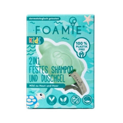 FOAMIE Kids 2 em 1 Turtelly Cool Solid Shampoo & Wash