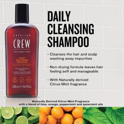 AMERICAN CREW Daily Cleansing Shampoo 250ml nouvelle édition