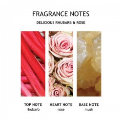 Molton Brown bougie parfumée delicious rhubarb & rose 190 g