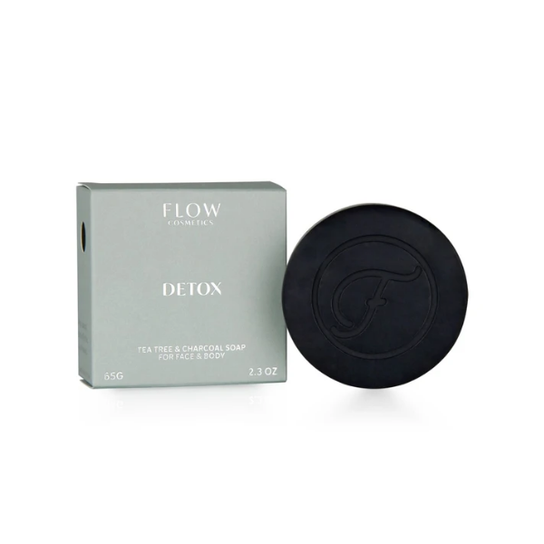 FLOW COSMETICS Detox – Tea Tree & Charcoal facial cleanser 65g