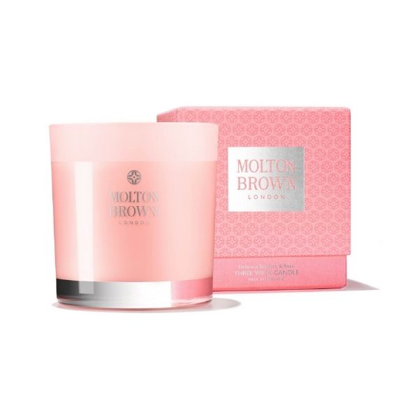 mOLTON bROWN Delicious Rhubarb & Rose Three Wick Candle