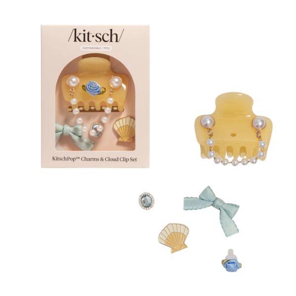 Kitsch Cloud Clip 7pc Set Coastal Cottage - Butter Yellow