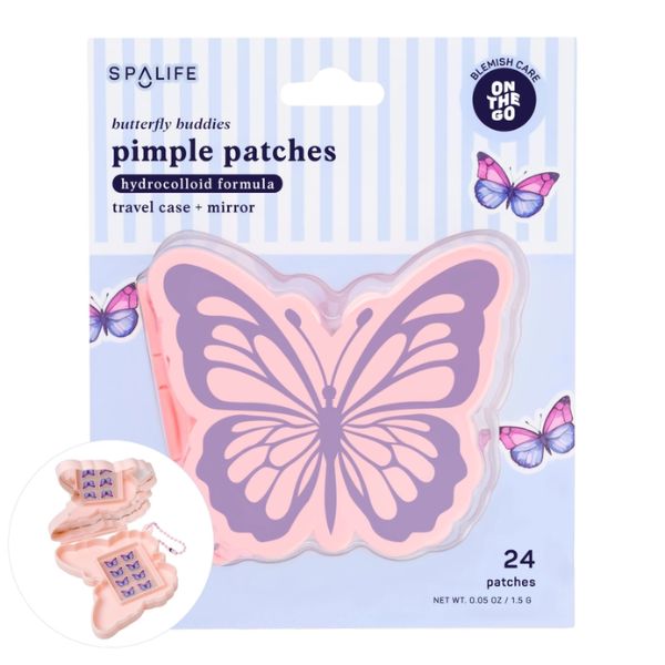Spalife Patchs hydrocolloïdes pour boutons (Étui de voyage + Miroir)