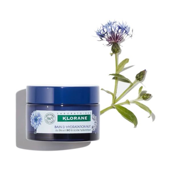 Klorane Bain d’hydratation nuit au Bleuet BIO & acide hyaluronique 50ml