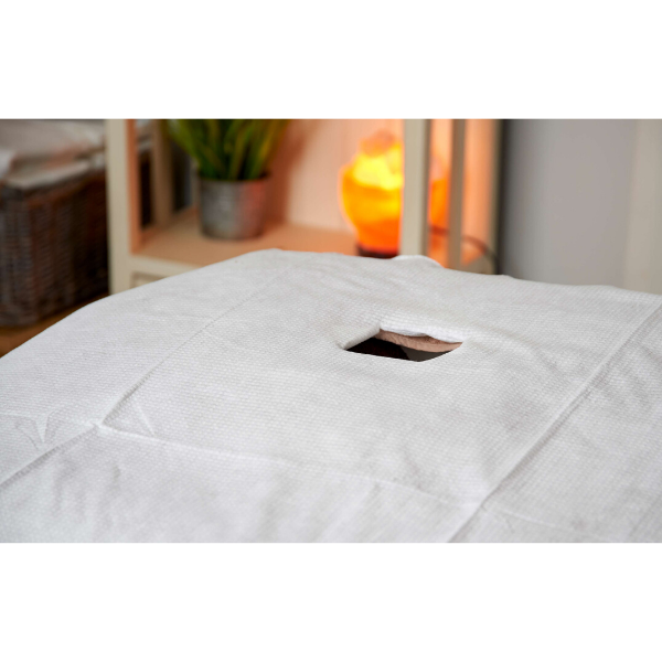 SCRUMMI Spa Sheets with Face Hole – 15pcs