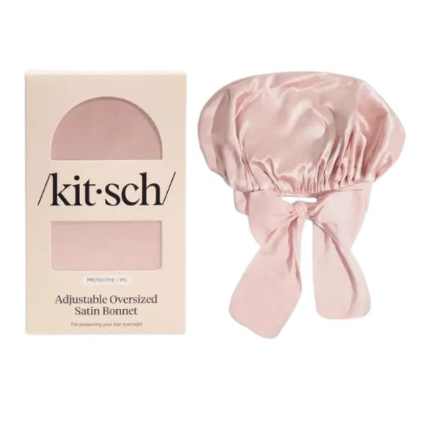 Kitsch Oversized adjustable satin hat - Blush