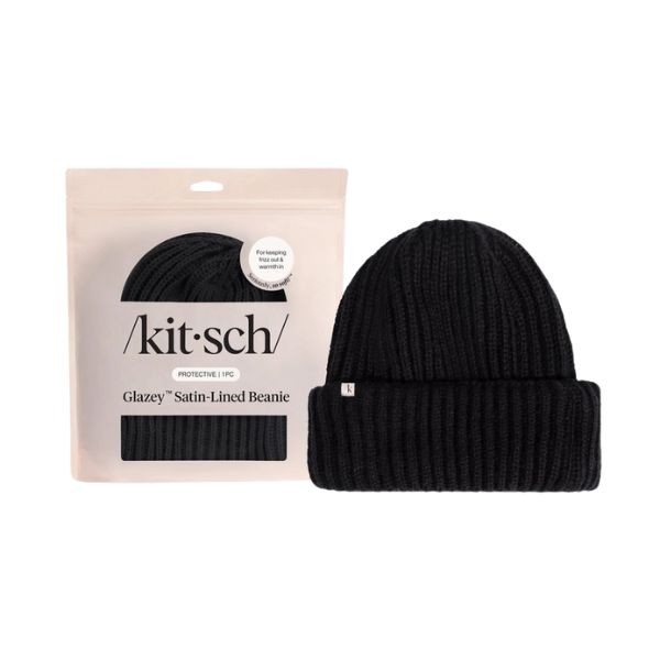 Kitsch Bonnet Glazey Doublé Satin - Noir
