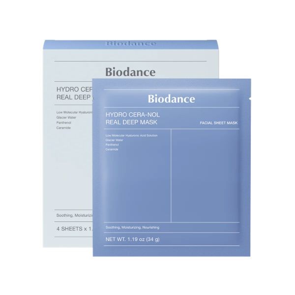 Biodance Masque hydrogel hydratant profond de nuit Cera-nol 4 pièces