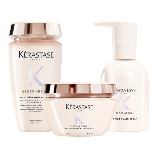 Kérastase Gloss Absolu Pack cheveux épais (Bain crème, masque hydra glaze, glaze cream)