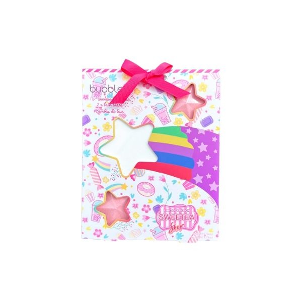 Bubble T Sweetea shop rainbow bath bomb gift set