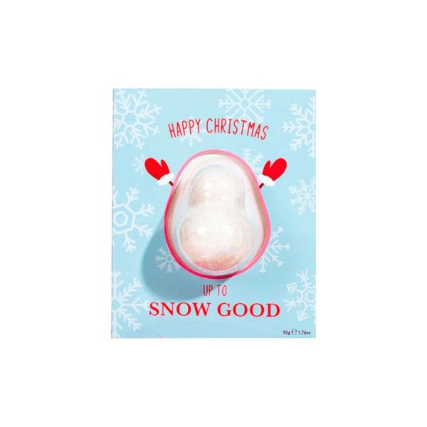 Bubble T Vanilla chai tea snowman bath bomb christmas card